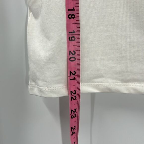 J. Crew Square Neck Cap Sleeve Stretch Top in White Size Large - Picture 9 of 11